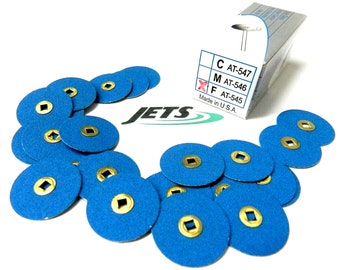 Zirconia Alumina Sanding Snap-On Brass Discs Blue Zircon 7/8" Box Of 50 Fine Grit