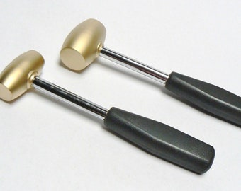 Brass Hammer Metalsmiths 2 Brass Mallets Silversmiths Craft Jewelry 1 & 2 Pound (3.6Lb FRE)