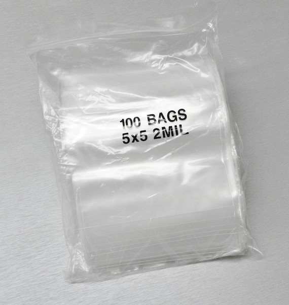 Clear Plastic Reclosable Single Zipper Poly Bag 2.5 x 3-4 mil 500 Pack