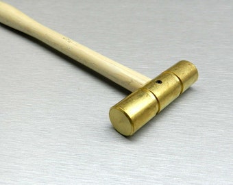 Brass Mallet 2" Brass Hammer Flat Face Jewelry Making Hammer Craft Metal Working