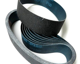 6" x 1-1/2" Sanding Belt 120 Silicon Carbide Abrasive for Expanding Drum Set of 10 belts