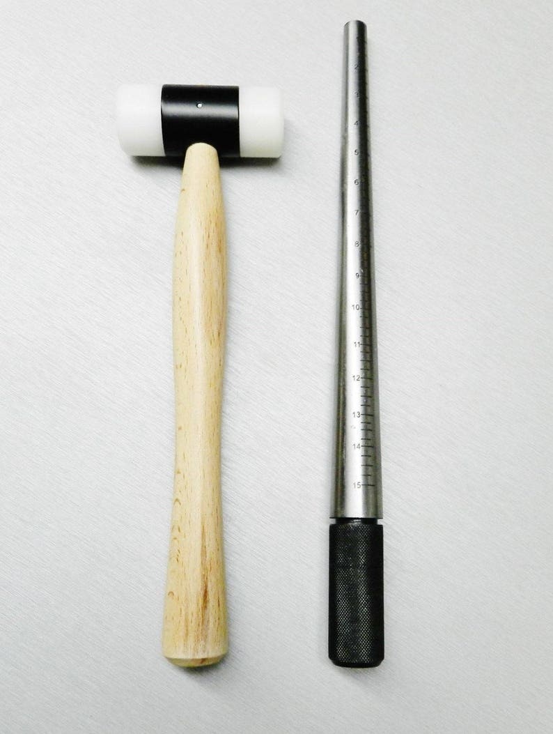 Steel Ring Mandrel & Nylon Face Mallet Jewelry Making Set Etsy