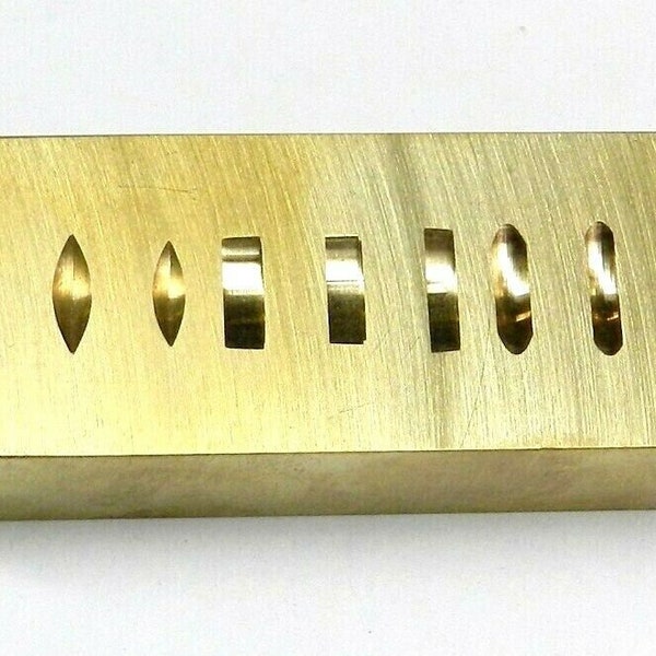 Anello timbro ottone incudine stampatura anelli gambo doppia lato 15 dimensioni Forme