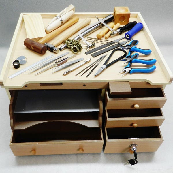 Jewelry Making Workbench & Tools Set of 30 - Bench and Basics to Make Jewelry
