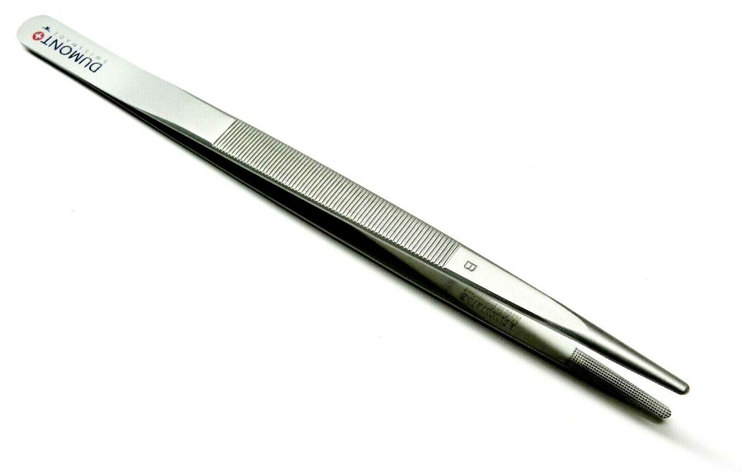 Stainless Steel Craft Tweezers Thin Bent Tip Jewellery Tweezers 