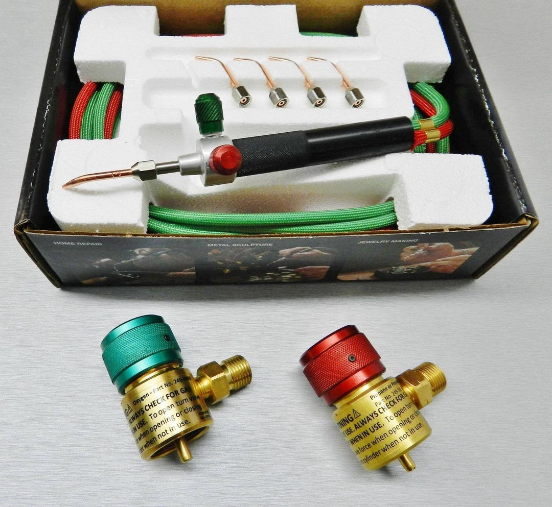 Soldering Jewelry Torch Kit with 5 Tips Oxygen/Propane Melting Cast Gold  Silver Brazing Crafts - SOL-205.10