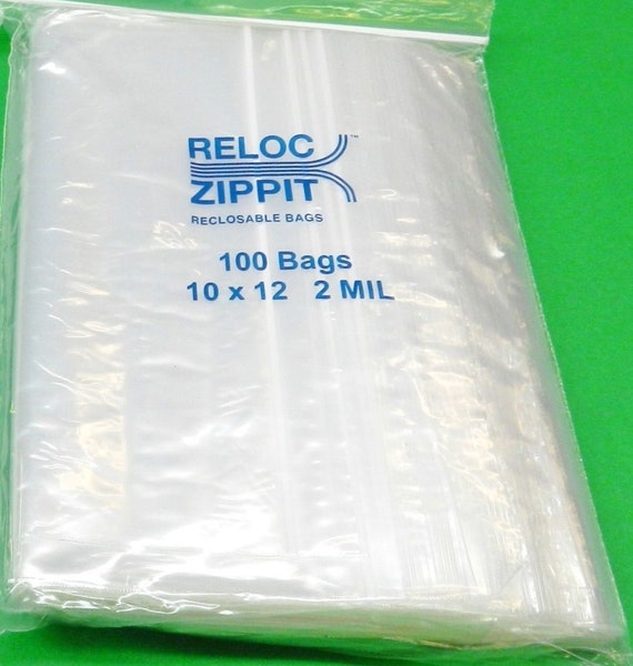 Reloc Zippit Bolsas Grandes 10x12 Clear 2 Mil Reclosable Zip Seal Lock 400  Bags -  México
