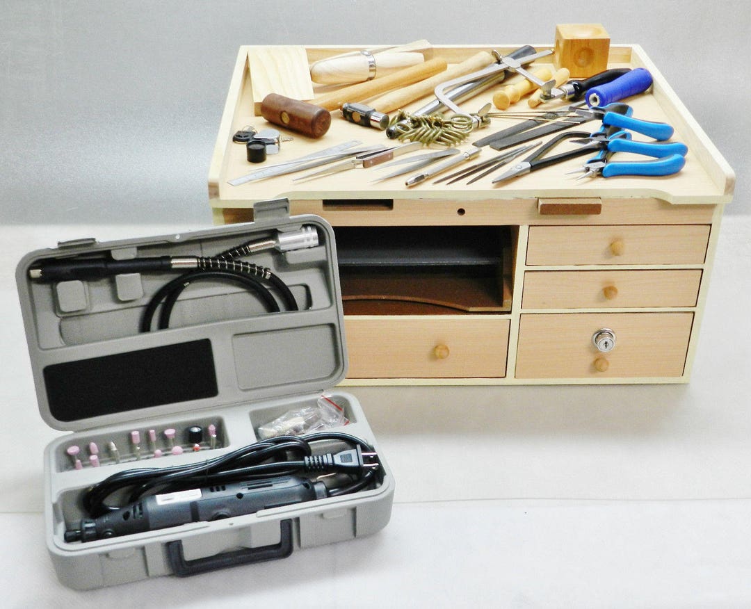 Jewelry Making Bench Tools Kit With Rotary Tool With Flexible Shaft  Complete Set 15lb L Box 