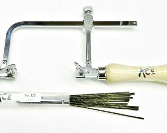 Jewelers Saw Frame & Ring Clamp and 4 Dz Swiss Blades - Jewelry Making  Tools Set
