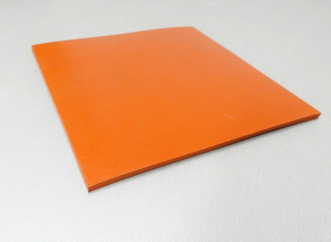 7 X 7 X 1/4thick Silicone Rubber Sheet High Temp Solid Red/orange  Commercial Grade 