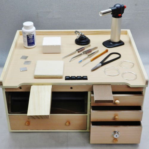 Deluxe Solid Wooden Jewelry Making Jewelers Studio Bench Etsy