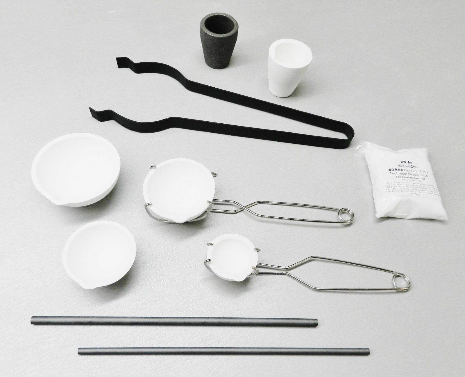 Crucible Handle Whip Tong Set Kit Large Small Melting Crucible Holder &  Stir Rod Melt Metals 