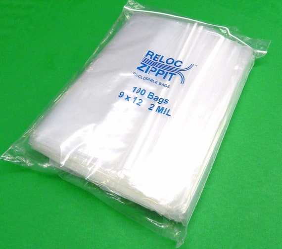9 x 12 x 2 mil Clear Eco-Friendly Poly Ziplock Bags