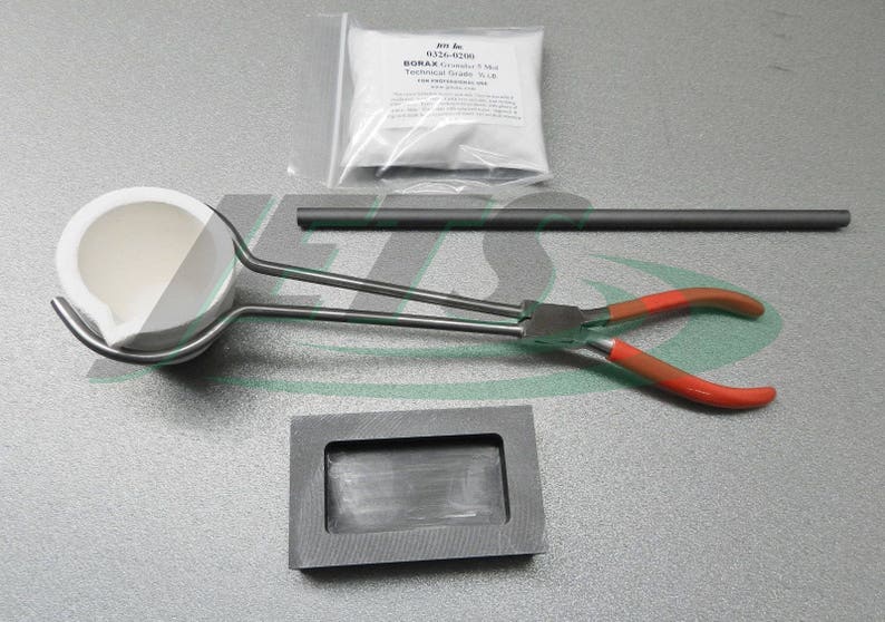 Melting Kit Gold & Silver Crucible Tong Carbon Rod Borax Etsy