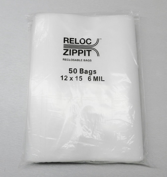 6 MIL 12x15 Zip Top Seal Lock Bags Heavy Duty Clear Reloc Thick