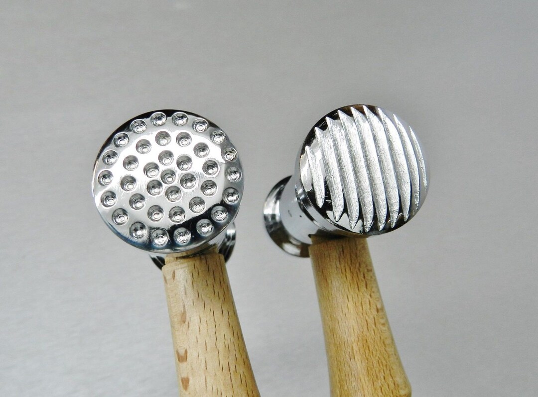 Texturing Hammer Dimples  Narrow Stripe Design Jewelery Metal Etsy Canada