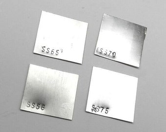 4 Pieces Silver Solder Sheet Assorted Pack 1Dwt @ X-Soft, Easy Soft, Medium Hard