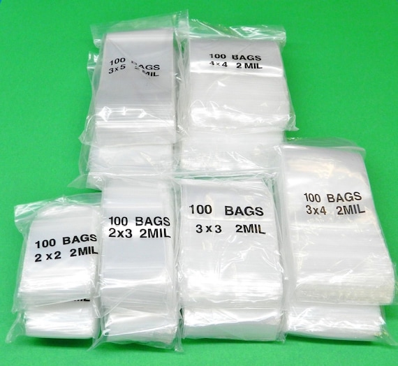 2 x 3 x 2 mil Clear Eco-Friendly Poly Ziplock Bags