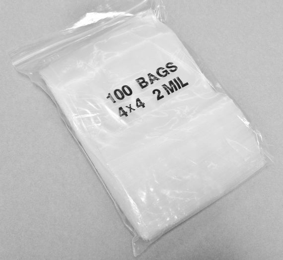 500 Zipper Poly Bag Resealable Plastic Baggies 4 x 4