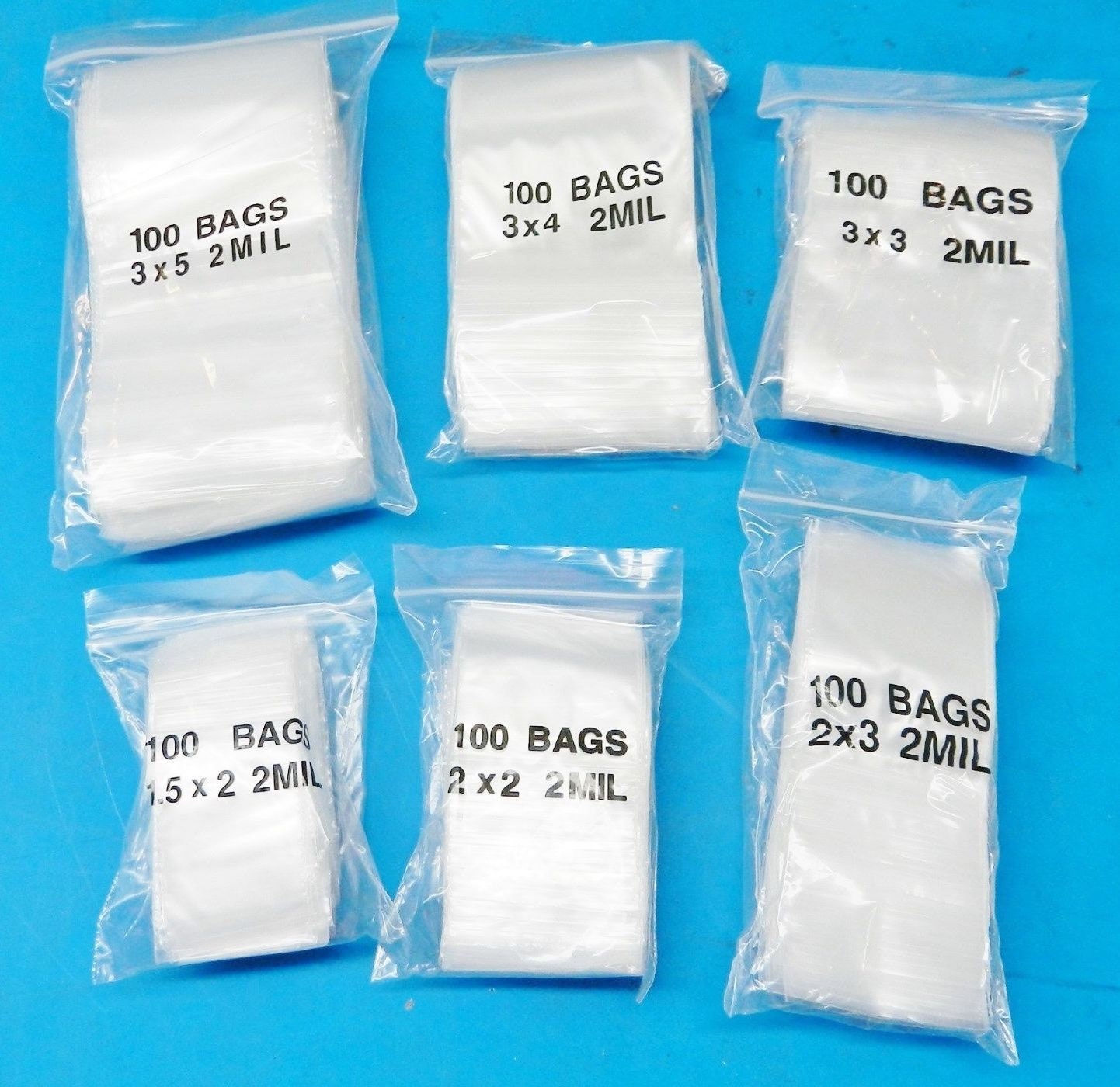 Ziplock Bags 600 Small Sizes Assortment Clear Zip Lock 2mil Poly Bags Assorted Ziplock Bags 600 Small Sizes Assortment Clear Zip Lock 2mil Poly Bags Assorted