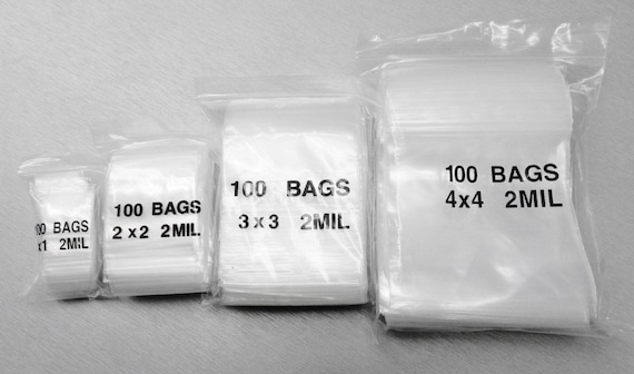 Plastic Grip Seal Clear Poly Bags Resealable Zip Lock - Small, Medium &  Large