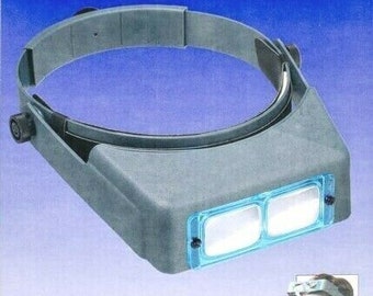 Genuine #3 OptiVISOR 1.75x Optical Glass Magnifier Binocular Adjustable Headband 