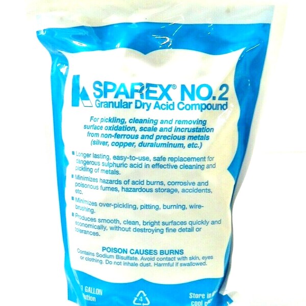 SPAREX No 2 Granular Dry Acid Pickling Compound 2.5Lbs for Cleaning Oxidation