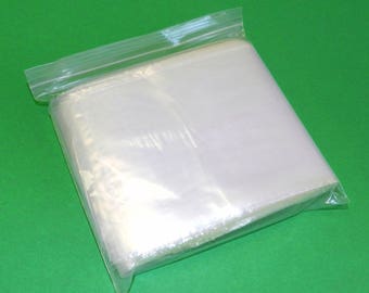 100 Squeeze Zip Seal Slide Lock Bags 5x10 Clear 2mil Poly Reclosable Bags