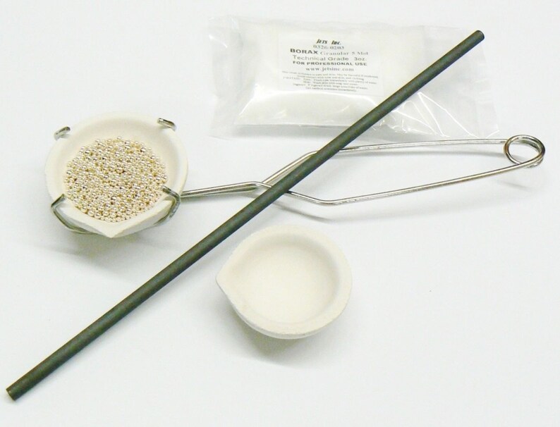 MELTING KIT Gold & Silver Crucibles Set Handle Carbon Rod Etsy