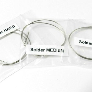 Silver Solder Wire Assorted Pack 3 Pieces 12" Each Soft Medium & Hard Jewelry