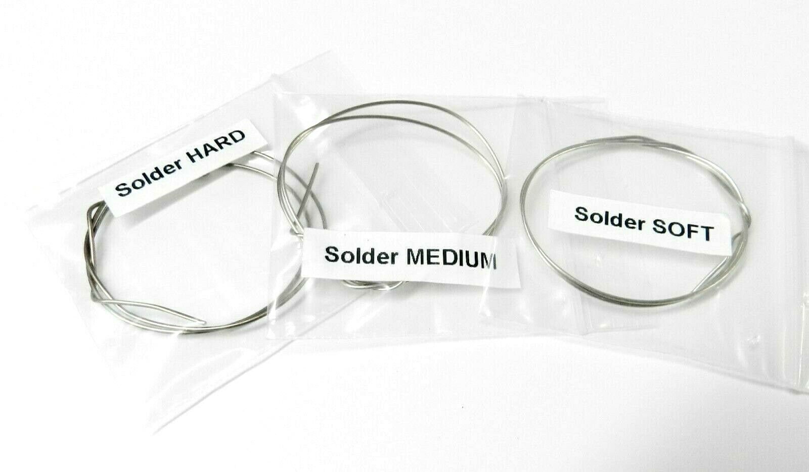 JTS Jewelry Silver Solder Wire Assorted 4 Types Easy Soft, Soft, Medium Hard Soldering Made in USA