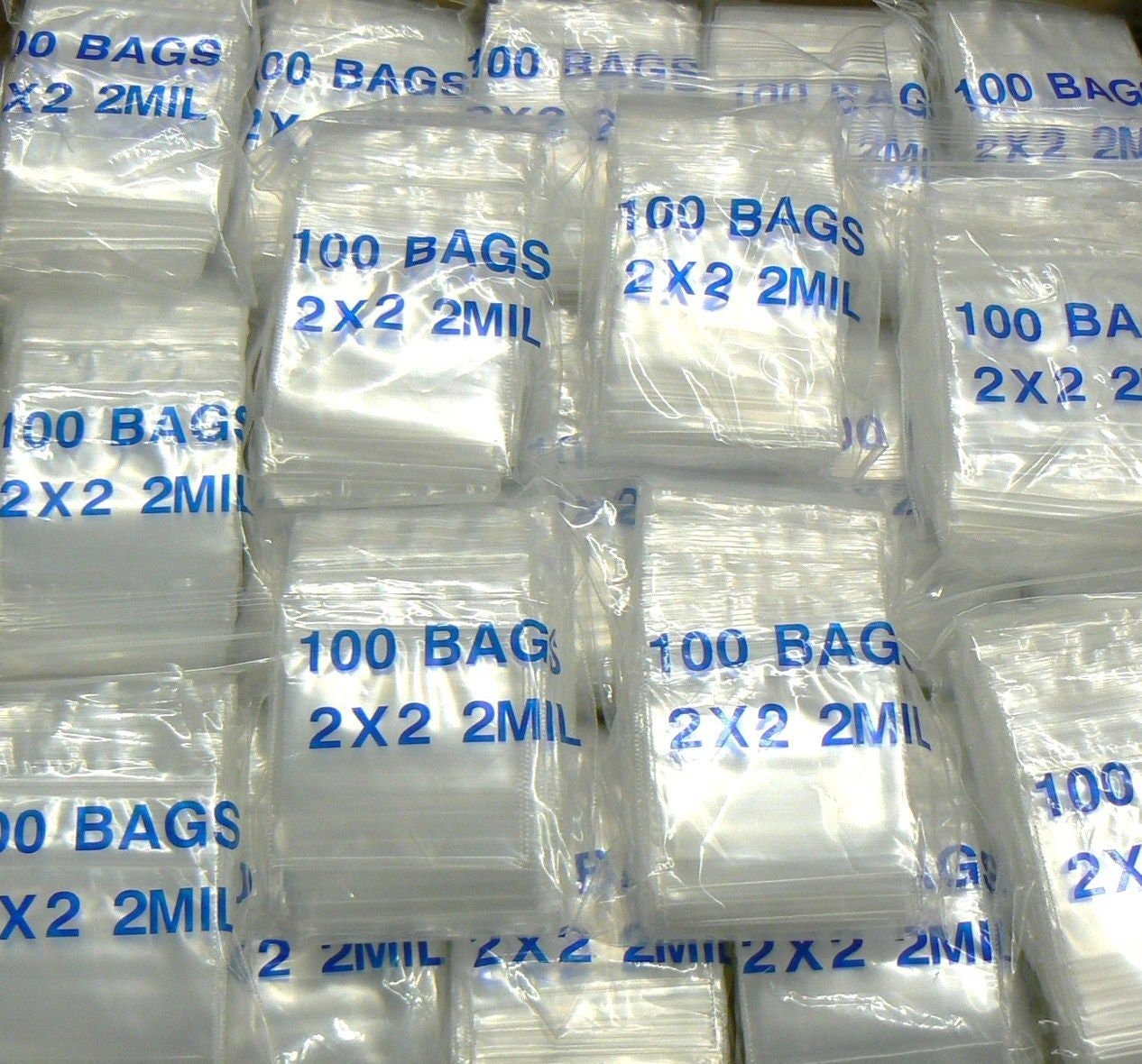 Zip Top 2mil Poly Bags 2x2 (100-Pcs)