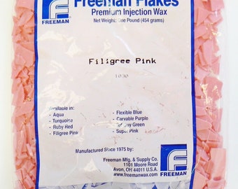 FREEMAN Rosa Flocken Injektion Wachs Schmuck Wachs Gießen filigrane Rosa 1Lb Tasche (1Lb aufnehmen) verloren