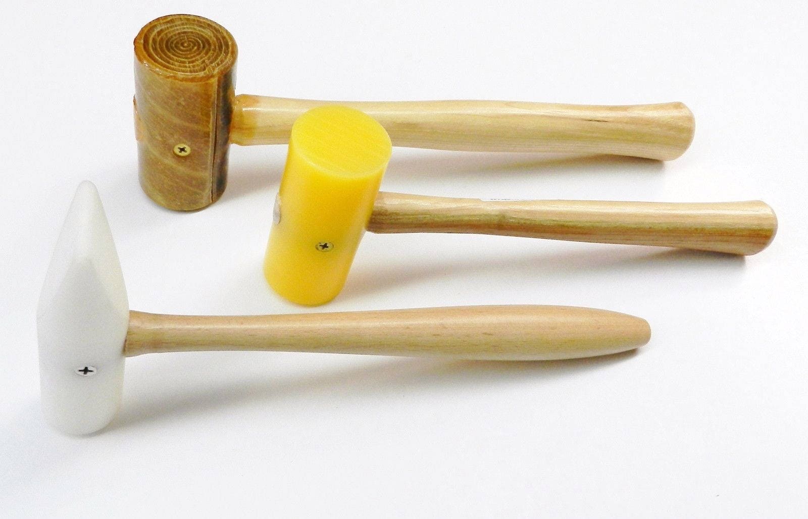 3 Mallets Rawhide Mallet Rubber & Plastic Mallet Jewelry Leather Crafts Set of 3