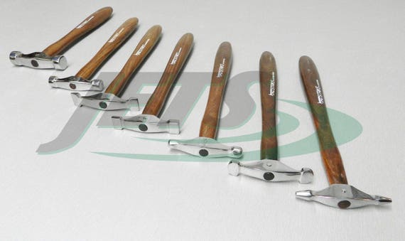 7 Piece Hammer Set With Wood Stand Jewelry Making Tool Metal Forming  Texturing (2 MB)