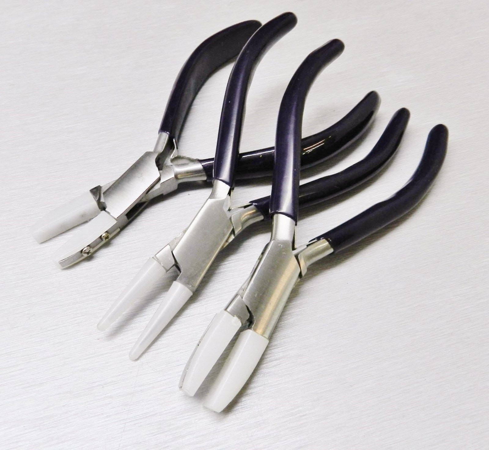 Nylon Jaw Pliers HD 3 Set Jewelry Craft Bead Wire Working Bending Forming  Tools 10E 