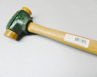 Rawhide Mallet # 31001 Garland #1 Split Head Hammer with 1-1/4" Rawhide Faces