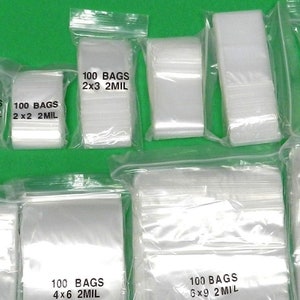 1,400 Zip Top Sealing Lock Bags 2mil Clear Poly Bag All Sizes & Shapes ...