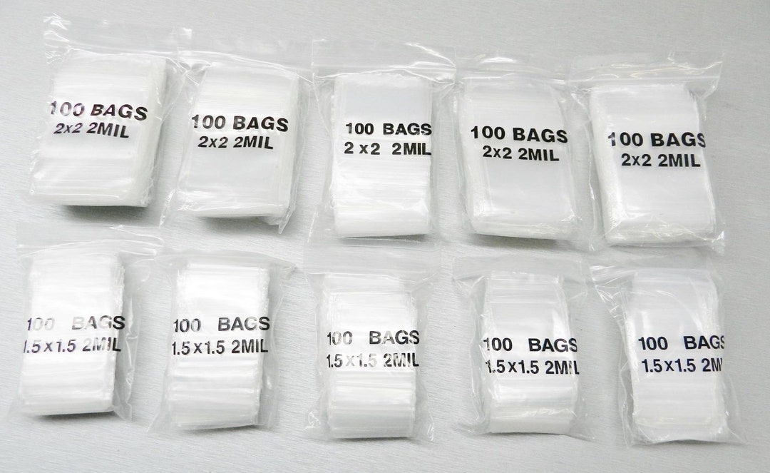 Clear Small Zip Seal Top Lock 2x 2 2x 3 Plastic Bags 2Mil