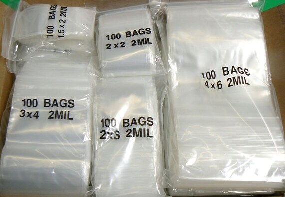 1500 Reclosable Bag Variety Pack ~ 3 EXTRA SMALL SIZES ~ Clear Seal-Top  Baggies