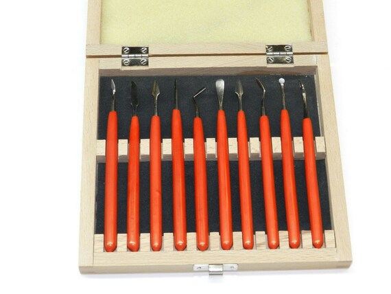 Wax Carving Tools Metal Art Clay Model Sculpting Wax Carver Set of 10 Tools  Box - JETS INC. - Jewelers Equipment Tools and Supplies