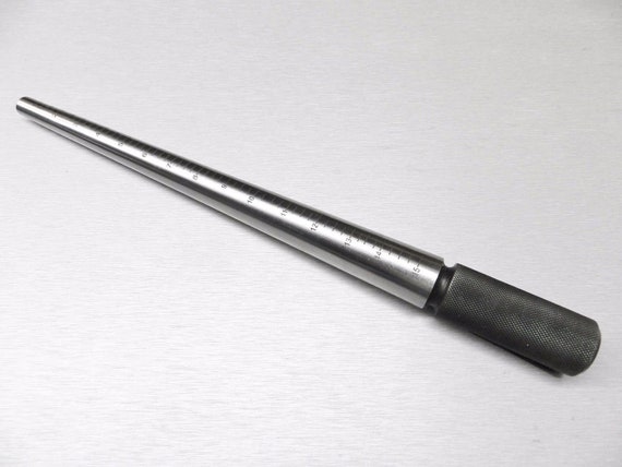 Jewelry Making Ring Mandrel Solid Steel Grooved Marked Size 1 15