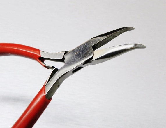Bent Nose Pliers 45º Bent Jaws Plier Jewelry Making Hobby Craft Wire Work 4-1//2/"