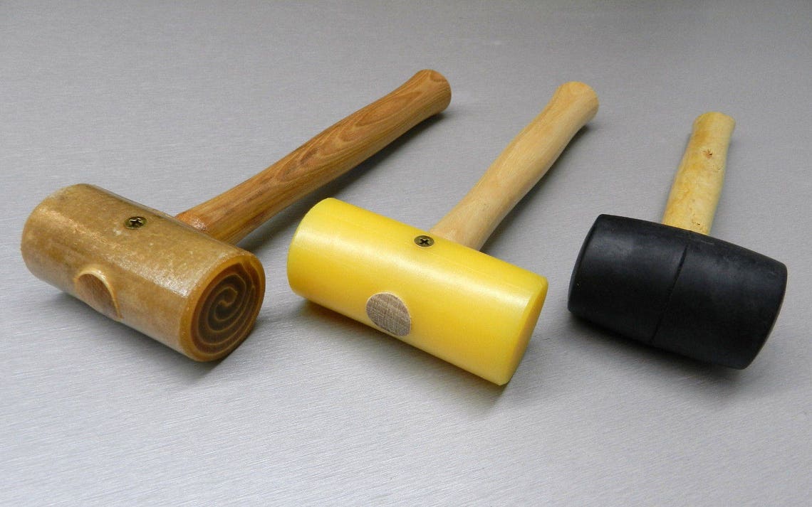 3 Mallets Rawhide Mallet Rubber & Plastic Mallet Jewelr Etsy