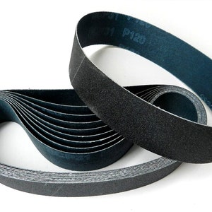 6 x 1-1/2 Sanding Belt 120 Silicon Carbide Abrasive for Expanding Drum Set of 10 belts image 2