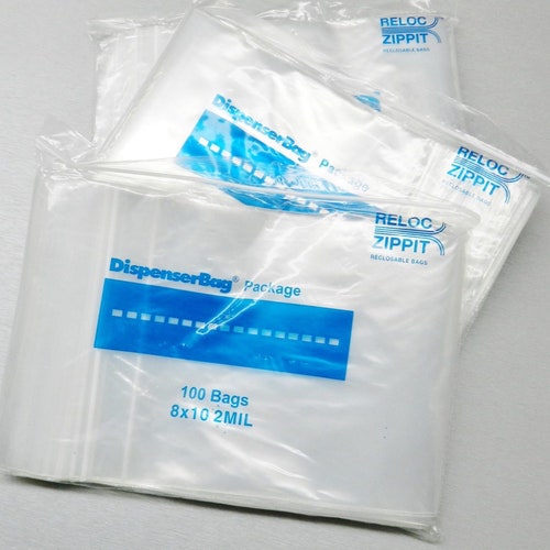 Zip Squeeze lock Bags 8x10 Clear 2mil Poly hotsell Reclosable Bag 8