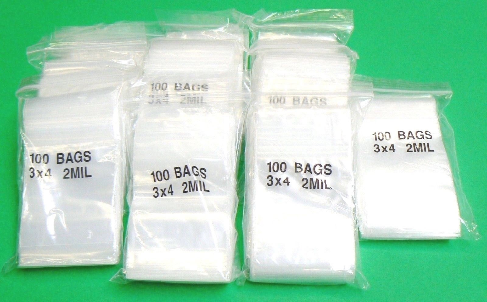 3 x 4 2 Mil Clearzip Lock Top Bags