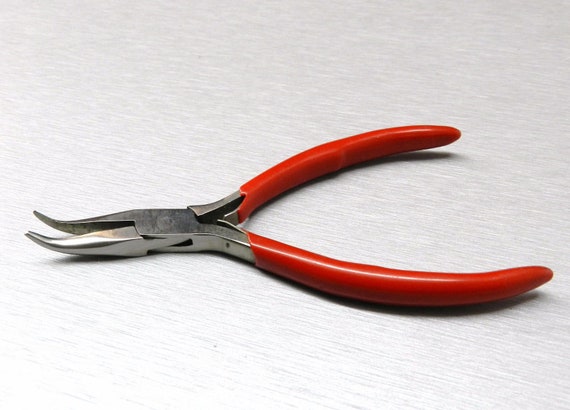 Bent Nose Pliers 45º Bent Jaws Plier Jewelry Making Hobby Craft Wire Work 4-1//2/"