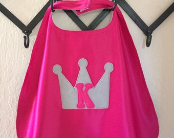 Kids - Princess Crown All Satin Personalized Capes