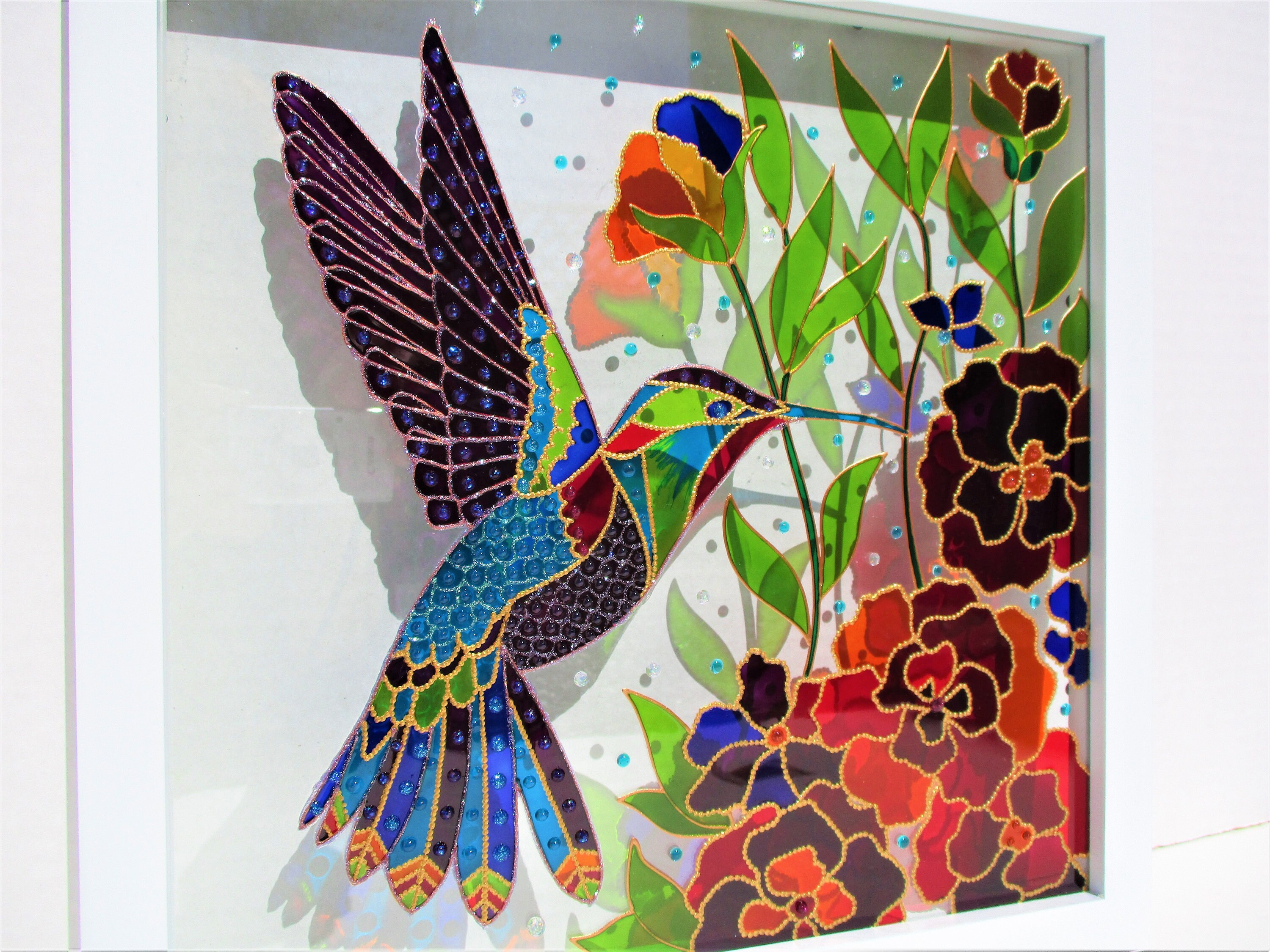 Decorative on sale glass painting